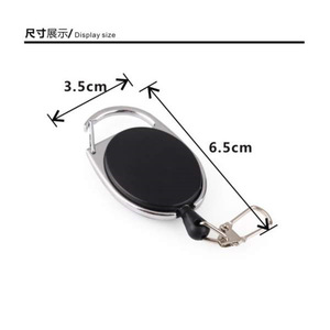 Porte-clés télescopique EDC en métal avec boucle élastique anti-perte, support de clés portable à dégagement rapide, taille unique, style simple - Product Image 1