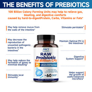 Raw Probiotics Powder Supplement With Prebiotic Probiotics 100 Billion CFU 34 and Digestive Enzymes <strong>Probiotic</strong> <strong>Capsule</strong> - Product Image 3