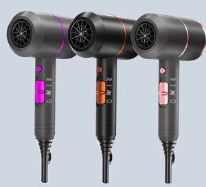 Sèche-cheveux ionique professionnel en plastique 1800W, séchage rapide, faible bruit, <span class=keywords><strong>électrique</strong></span> avec cordon, 3 vitesses, 2 embouts et 1 grand diffuseur - Product Image 6