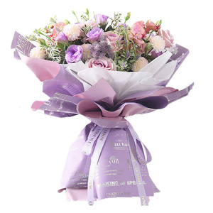 Shinewrap fábrica buen precio al por mayor papel de regalo de flores sobre el amor resistente al desgarro papel de embalaje de regalo de cumpleaños impermeable - Product Image 6