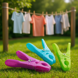 BRSTENMANN Pinzas para la ropa NArt de plástico, 24 piezas, pinzas coloridas para secar la ropa - Product Image 3