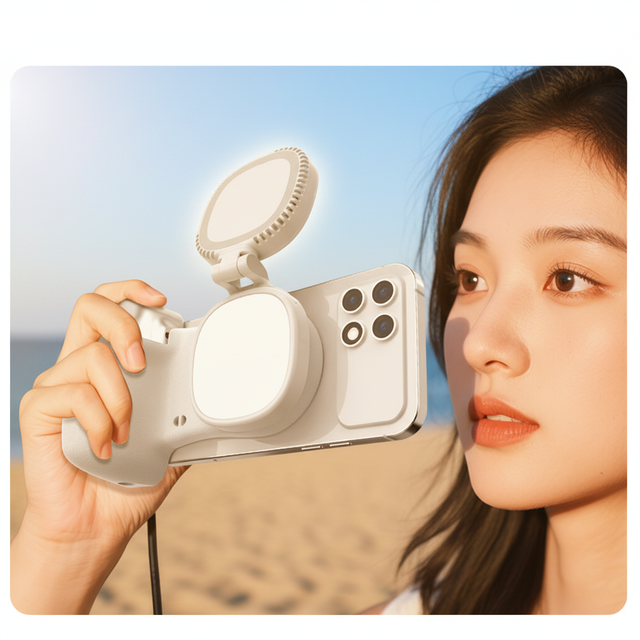Strong Magnetic Phone Shooting Grip Selfie Stabilizer with Wireless BT Shutter Phone Grip Holder for iPhone 12 13 14 15 16 17