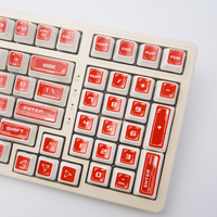 Teclas de cerámica de 115 teclas de gama alta para juegos/ordenador personalizables Cherry Gateron MX Switch Teclados en teclas Rojas personalizadas