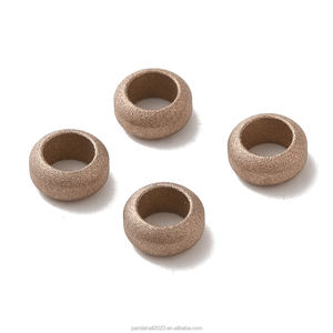 <span class=keywords><strong>Pandahall</strong></span> 50 piezas 8mm agujero grande cuentas texturizadas Rondelle oro rosa Acero inoxidable 304 cuentas europeas - Product Image 1