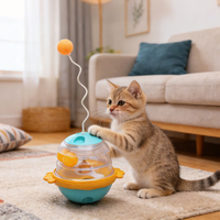 Jouets pour animaux de compagnie en TPR, nouveauté, pour chats et chiens, utilisation quotidienne, jouets à bille anti-stress libérant des friandises