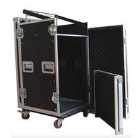Flight Case de 12U para Mezclador y Amplificador Profesional, Rack para Sistema de Audio y Equipo de DJ con Mesa
