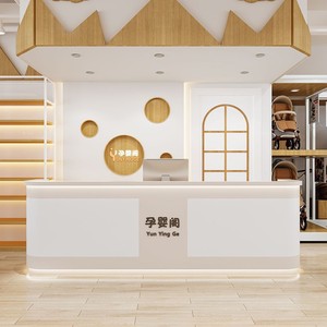 Établissement <span class=keywords><strong>de</strong></span> formation minimaliste Maternelle Éducation précoce Aire <span class=keywords><strong>de</strong></span> jeux pour enfants Réception Comptoirs <span class=keywords><strong>de</strong></span> caisse - Product Image 2