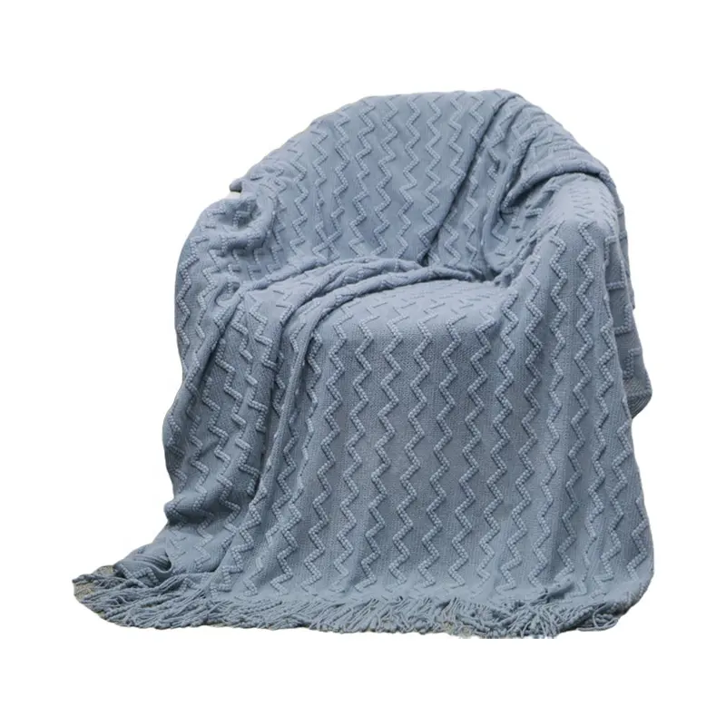 2023 beautiful comfort blanket weave pattern hotel home office knit throw blanket