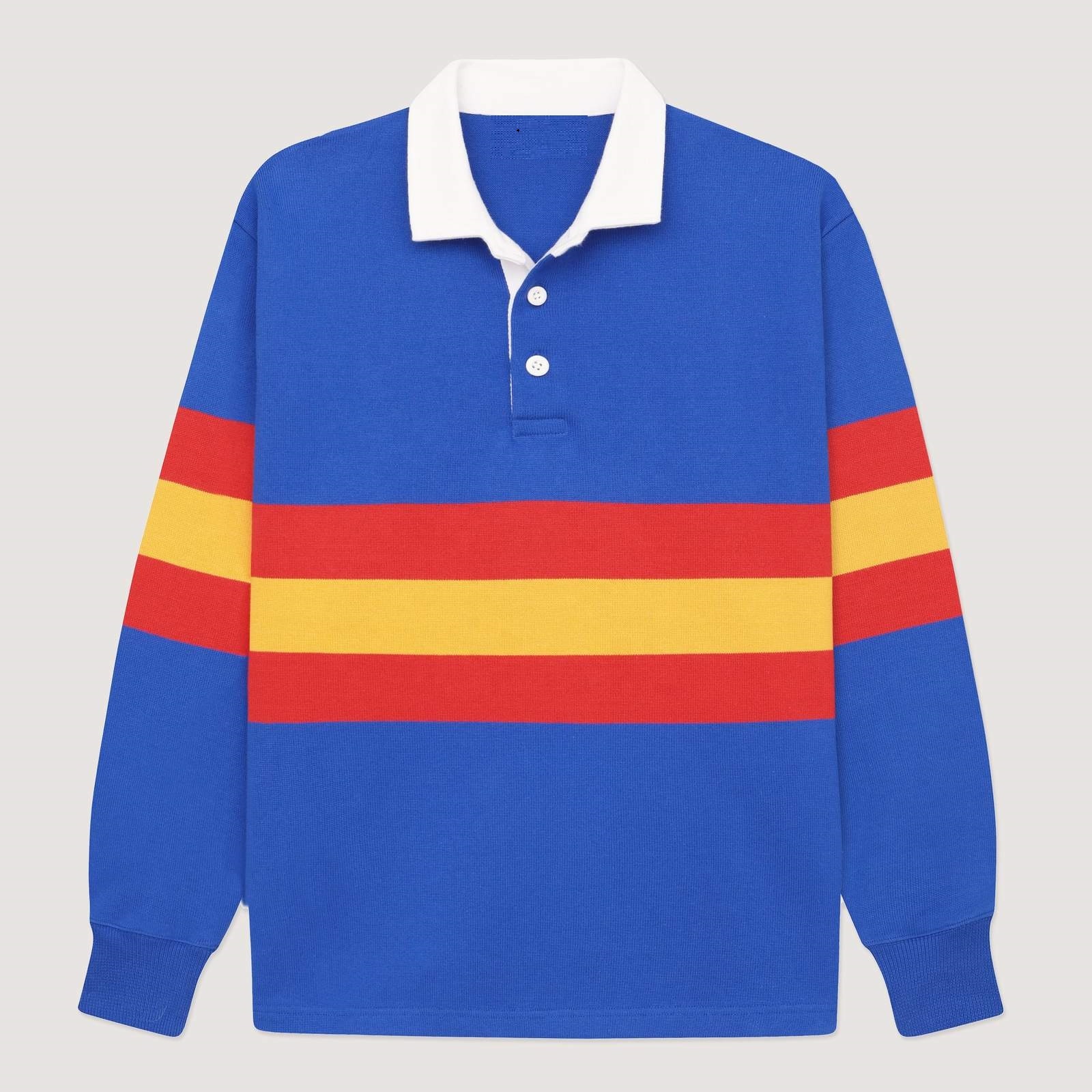 striped long sleeve polo