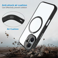 Nouvelle coque de téléphone magnétique en TPU avec anneau métallique transparent personnalisé pour iPhone 16 Pro Max avec anneau métallique antichoc