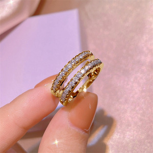 แหวนทอง 14k ชุบทองแดงคุณภาพสูง ประดับเพชรโมอิสซาไนต์ 1 กะรัต ดีไซน์แบบ Eternity Band สำหรับผู้หญิง ทันสมัย ขายส่ง - Product Image 3