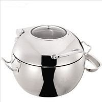 OKEY Rond buffet soupe d'induction station W couvercle En Verre W 11L bain marie