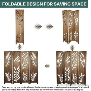 Gỗ rắn Trung Quốc gấp màn hình phân vùng di động hiện đại cho phòng khách gia đình phòng ngủ khách sạn lối vào lối vào che chắn gấp - Product Image 5