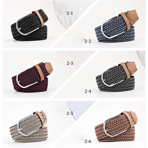 Femmes Casual Tricoté <span class=keywords><strong>Boucle</strong></span> Pin <span class=keywords><strong>Sans</strong></span> Trous Hommes <span class=keywords><strong>Ceinture</strong></span> Tissé Toile Élastique Extensible Tressé Ceintures Extensibles pour <span class=keywords><strong>Femme</strong></span> Jeans - Product Image 5