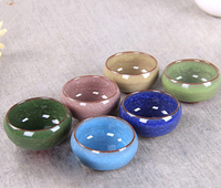 Mini-pots en céramique émaillée en gros pour la maison, idéaux pour les cactus, les succulentes et comme pots à thé effet craquelé