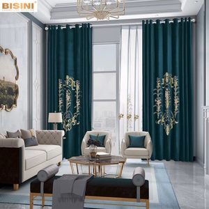 Cortina de Terciopelo Lujosa Absorbente de Sonido, Cortina Bordada Ideal para Cine en Casa y Apartamentos en Ciudades Ruidosas - Product Image 1