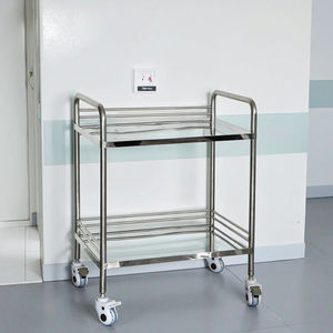 एकीकृत चिकित्सा उपचार कार्ट 304 स्टेनलेस स्टील अस्पताल उपकरण रैक सर्जरी भंडारण उपकरण कार्ट टिकाऊ धातु कार्ट - Product Image 1