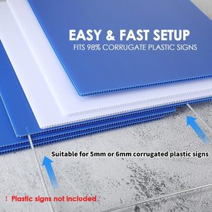 Customized 18x24 Double Sided Corrugated PP <b>Plastic</b> Signs Open Welcome Board Business Yard Signs H Stakes Custom Logo Custom - Product Image 3