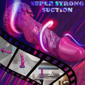 男性用BDSMオナニーセックスマシン男性用シリコン発光エイリアンモンスターアナルプラグディルドバットスティック女性用 - Product Image 6