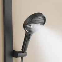 Vente chaude Gris Pluie Ensemble Complet En Laiton Moderne Salle De Bains Douche Robinet En Laiton Douche Salle De Bains Ensemble