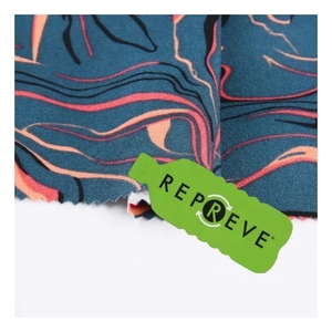 Vải thời thượng <span class=keywords><strong>2025</strong></span> dệt kim đôi 95% polyester 5% spandex in hoa thân thiện với môi trường tái chế Habijabi chất liệu vải crepe co giãn - Product Image 1