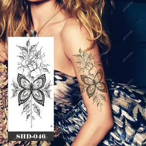 Di piccole dimensioni rosa fiori e <span class=keywords><strong>farfalla</strong></span> tatuaggi temporanei 3D Design Body Art Factory fornito per piccole aree - Product Image 6
