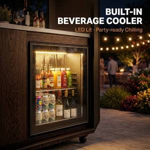 Isla de Cocina Modular de Lujo para Exteriores, Impermeable, con Gabinetes de Aluminio para Parrilla, Ideal para Jardines, Resorts Ecológicos y Villas - Product Image 6