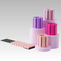Gelang Pemberat Silikon Adjustable Langsung dari Pabrik, Ramah Kulit, Magnetik, Pemberat Pergelangan Tangan untuk Pilates, Fitness, Grosir, Warna Pink