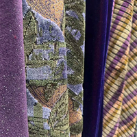 JBL Hilo Natural de Alta Calidad Jacquard Terciopelo Corte-Pila Mariposa Diseño de Bambú Hilo de Trama Alto Teñido para Muebles Coloridos