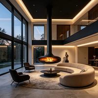 Barrière de sécurité en maille métallique robuste de 52,6 pouces pour foyer extérieur, portable, moderne, pour terrasse, avec espace supplémentaire