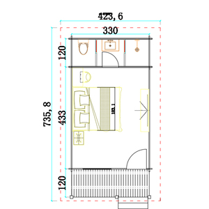 Cabane en bois préfabriquée, <span class=keywords><strong>bungalow</strong></span> de plage avec salle de bain, cabane en rondins modulaire personnalisée pour hôtel-resort, maison en bois préfabriquée pour les <span class=keywords><strong>vacances</strong></span> - Product Image 6