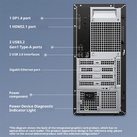 Computadora de Escritorio Dell ECT1250 Nueva, con Procesador I3-14100, 8GB/16GB de RAM DDR5, SSD+HDD NVMe y Monitor de 23.8 Pulgadas, Ideal para Oficina y Negocios