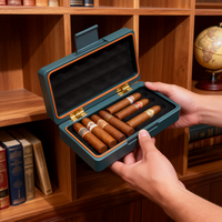 Humidor à cigares en aluminium usiné CNC, boîte à cigares en alliage d'aluminium anodisé, joint hermétique pour le stockage des cigares, logo personnalisé