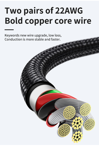 Chất lượng cao Nylon bện 8 lõi 240 Watts 5A nhanh phí USB c-loại dữ liệu PD cáp cho máy tính sử dụng - Product Image 5