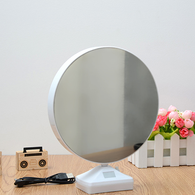 Topjlh Wholesales Sublimation Blank Photo Frame Mirror LED Light Home Gift Bedroom Creation Magic Mirror Table Ornaments