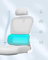 Nouvelle chaise de bureau ergonomique pliable en maille gris tourterelle avec support lombaire adaptatif, dossier et appui-tête réglables, à prix abordable