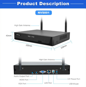 Precio de fábrica <span class=keywords><strong>SriHome</strong></span> 1080 2MP P HD 4-CH NVR WiFi Kit de cámara IP - Product Image 6