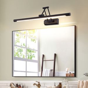 Minimalist Black Aluminum LED Wall Lamp 3500K Warm White <b>Light</b> For <b>Bathroom</b> <b>Mirror</b> Surface Mounted E27 Bulb Base - Product Image 4
