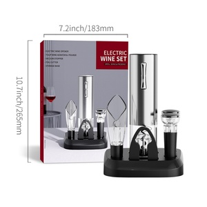 Custom Metal Stainless Steel Electric <b>Wine</b> Opener Gift Set Rechargeable <b>Wine</b> Opener Set for Gift - Product Image 2