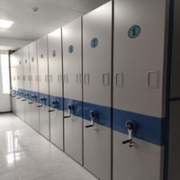 Muebles de Oficina, Archivadores Metálicos, Estantes Manuales para Documentos, Estanterías Móviles Compactas para Sala de Archivo