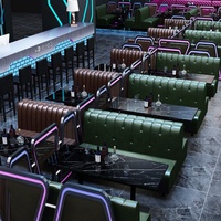 Kommerzielle Moderne Holz-Restaurant-Sitzgruppe Sofa und Tisch-Stuhl-Set für Wohnzimmer