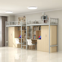 Lit superposé moderne en métal avec escalier pour hôpital, dortoir, école, hôtel, appartement ou chambre à coucher - Vente en gros