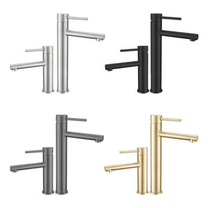 Stainless Steel Basin Faucet Single Handle Ceramic Valve Core <b>Deck</b> Mounted Single Hole YQ10046P - Product Image 2