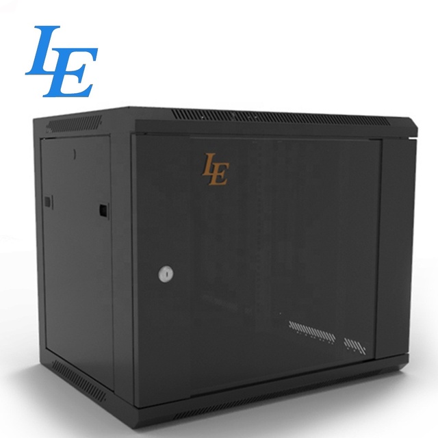 6RU Industry Standard 19 Inch Single Section Wall Mount Rack 450mm Depth with Lockable Glass Door