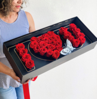 Scatola Regalo in Cartone Personalizzata con Design Floreale per la Festa della Mamma 'Ti Amo Mamma' con Rose, Laminazione Opaca e Goffratura