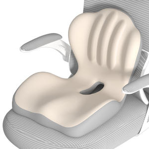 Coussin <span class=keywords><strong>lombaire</strong></span> pour voiture, bureau, dortoir étudiant, en tissu de soie de lait, rembourré en mousse à mémoire de forme, conception intégrée pour soulager la fatigue sédentaire - Product Image 1