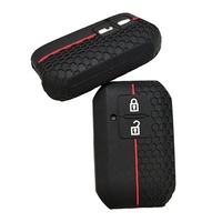 Housse de protection pour clé de voiture en silicone, motif nid d'abeille, anti-rayures, pour clé intelligente Suzuki