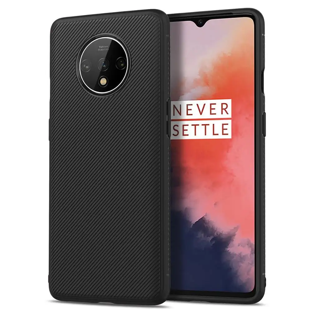 Carbon Fiber TPU Case For OnePlus 7T Shockproof Mobile Cover For OnePlus 7T