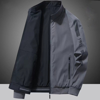 Veste de baseball réversible pour homme, coupe décontractée, double face, automne-hiver, polyester rembourré, vêtement d'extérieur décontracté de qualité supérieure