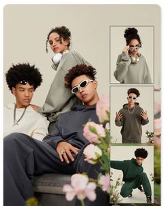 H5414 <b>Hoodies</b> Manufacturer Custom High Quality French Terry Liner No <b>String</b> <b>Hoodies</b> Oversized Unisex <b>Hoodies</b> - Product Image 6